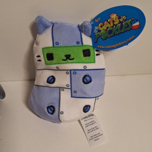 Cats Vs Pickles Cyborg Cat 505 & Dogs vs Squirls 021 Sniper Beanie Plush Lot - Picture 2 of 10